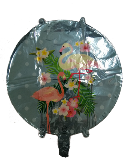 Foil Balloon Round Flamingo