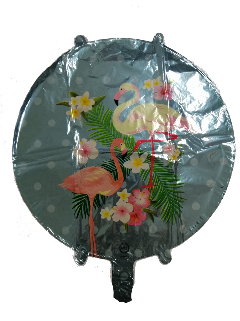 Foil Balloon Round Flamingo