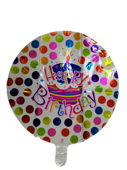 Foil Balloon Round Happy Birthday (Generic)