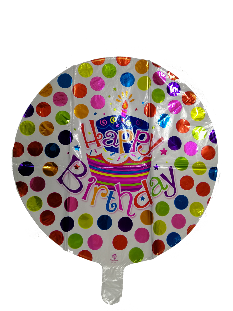 Foil Balloon Round Happy Birthday (Generic)