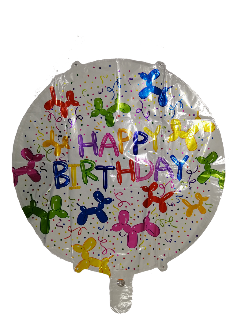 Foil Balloon Round Happy Birthday (Generic)