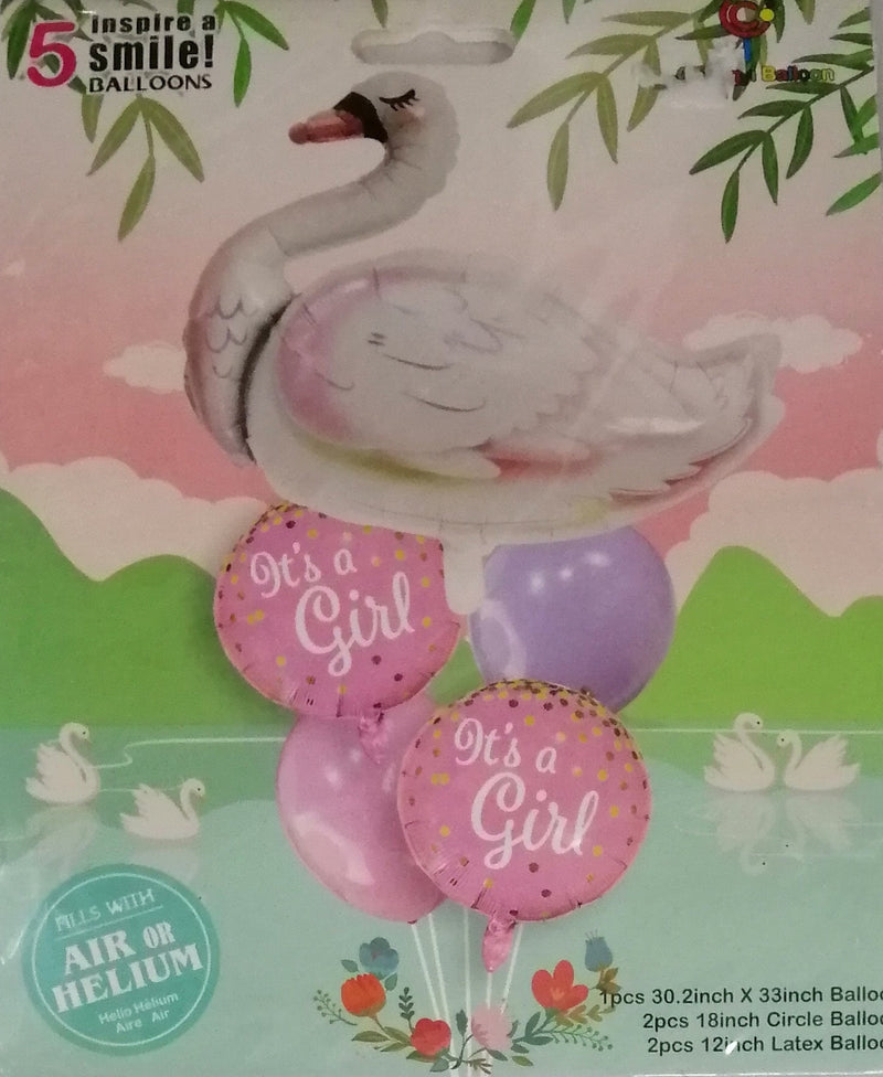 Foil Balloon Set (5in1) Baby Girl