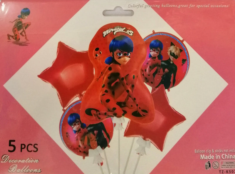 Foil Balloon Set (5in1) Miraculous