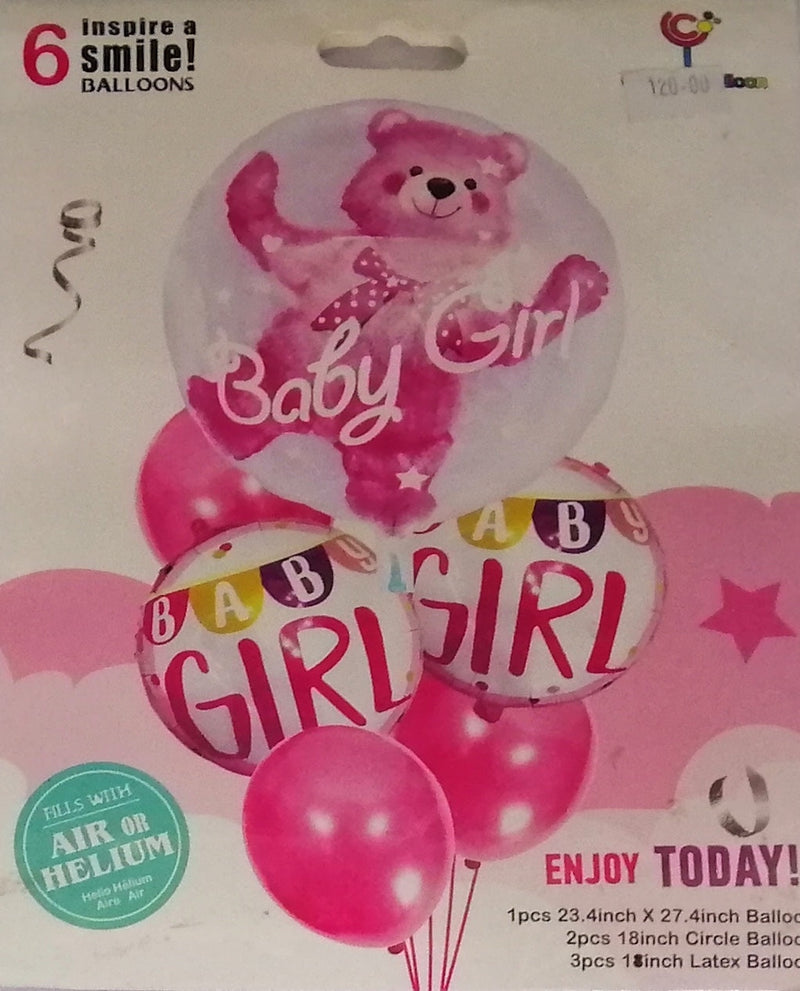 Foil Balloon Set (5in1) Baby Girl