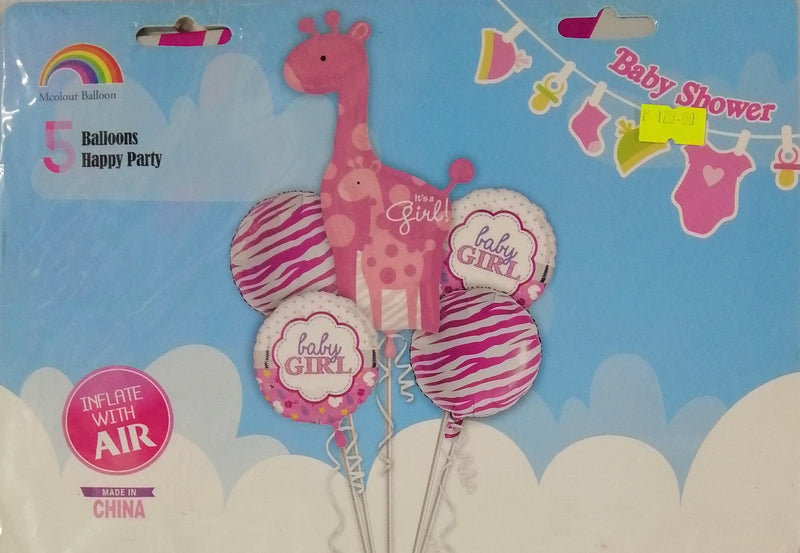 Foil Balloon Set (5in1) Baby Girl