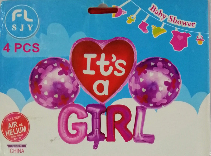 Foil Balloon Set (5in1) Baby Girl