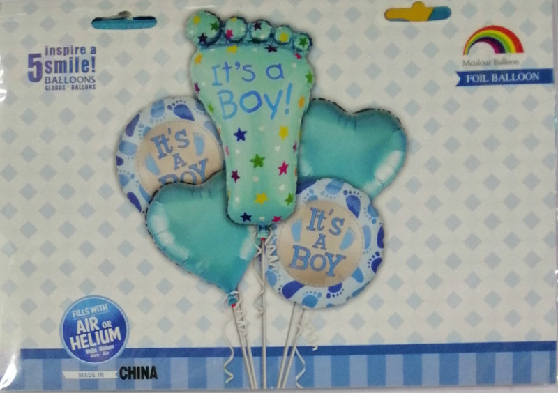 Foil Balloon Set (5in1) Baby Boy