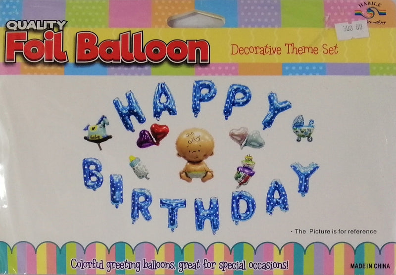 Foil Balloons Happy Birthday Set (Baby)