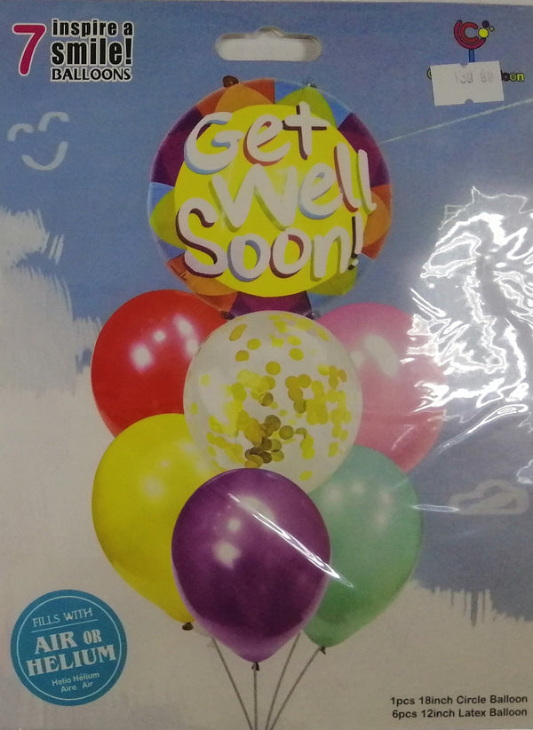 Balloon Combination Get Well Soon Set