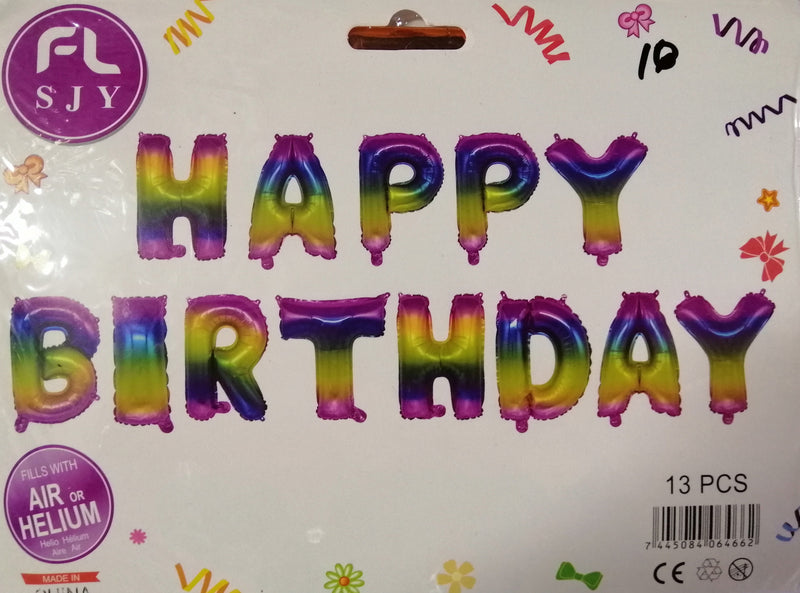 Foil Balloons Happy Birthday Letter Set