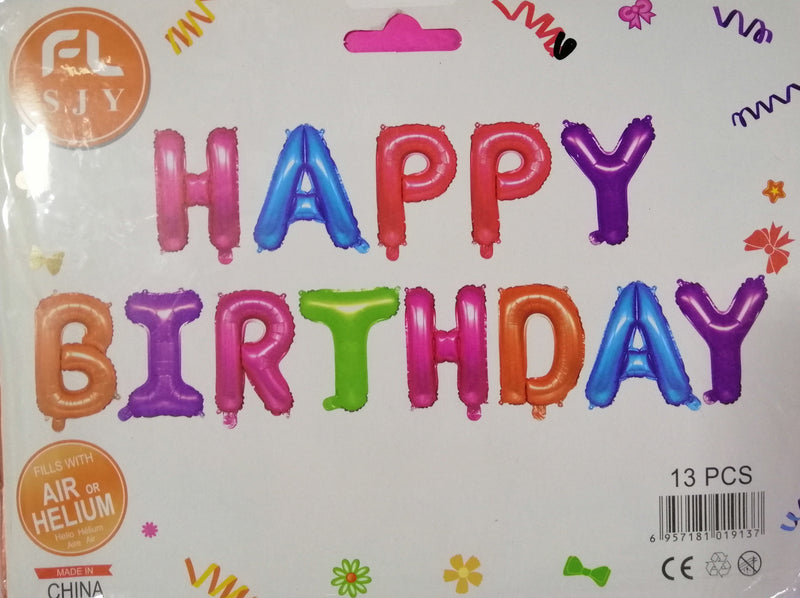 Foil Balloons Happy Birthday Letter Set