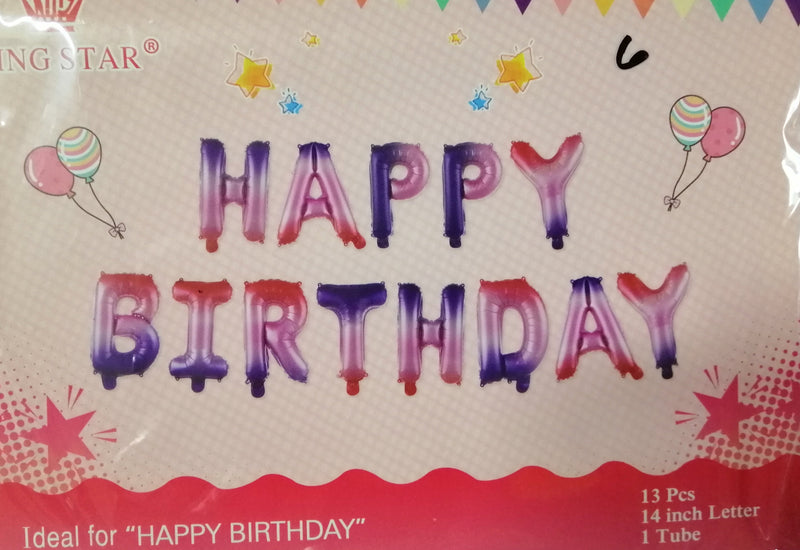 Foil Balloons Happy Birthday Letter Set