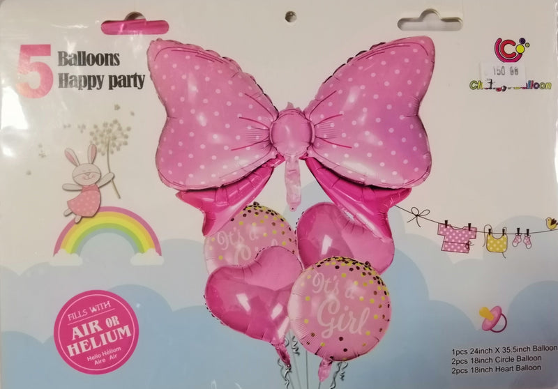 Foil Balloon Set (5in1) Baby Girl