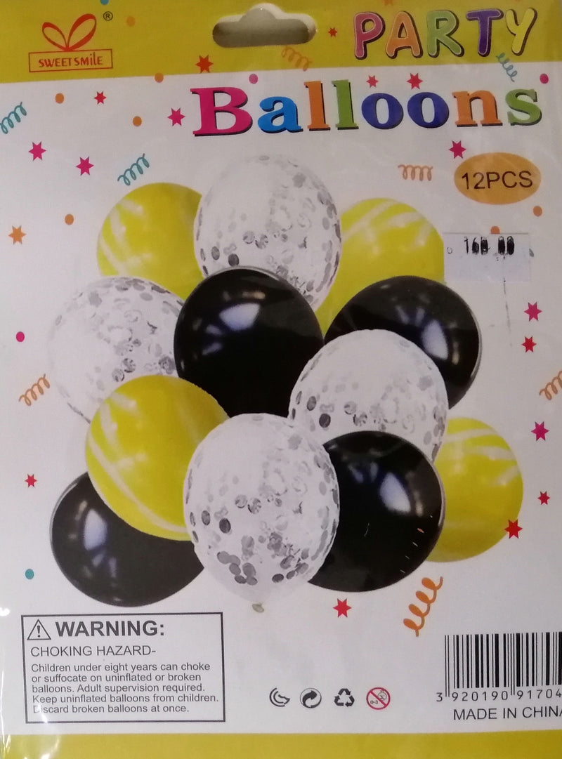 Balloons Set (12in1) Marble with Confetti Round