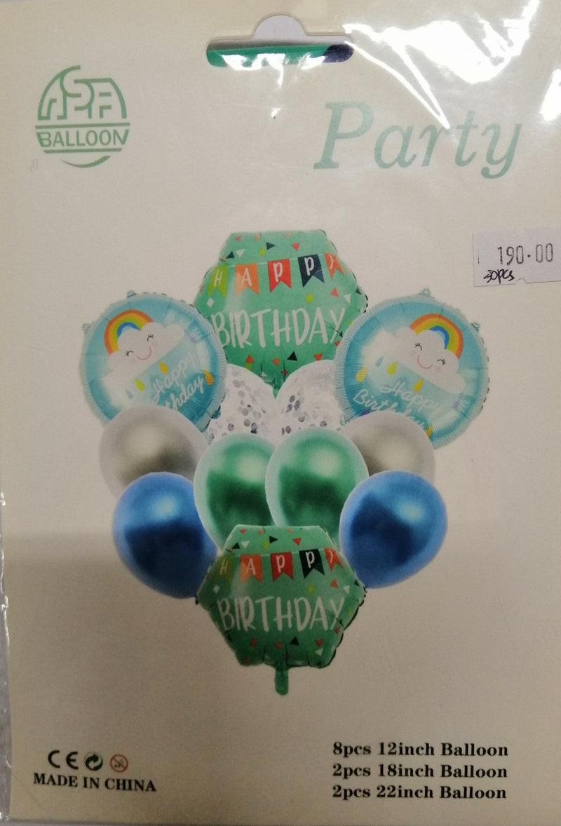 Balloons Combination Set (12in1) Happy Birthday