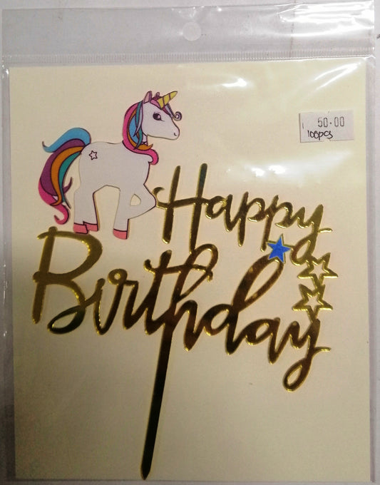 Cake Topper Unicorn Whole Body Acrylic