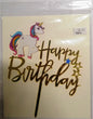 Cake Topper Unicorn Whole Body Acrylic