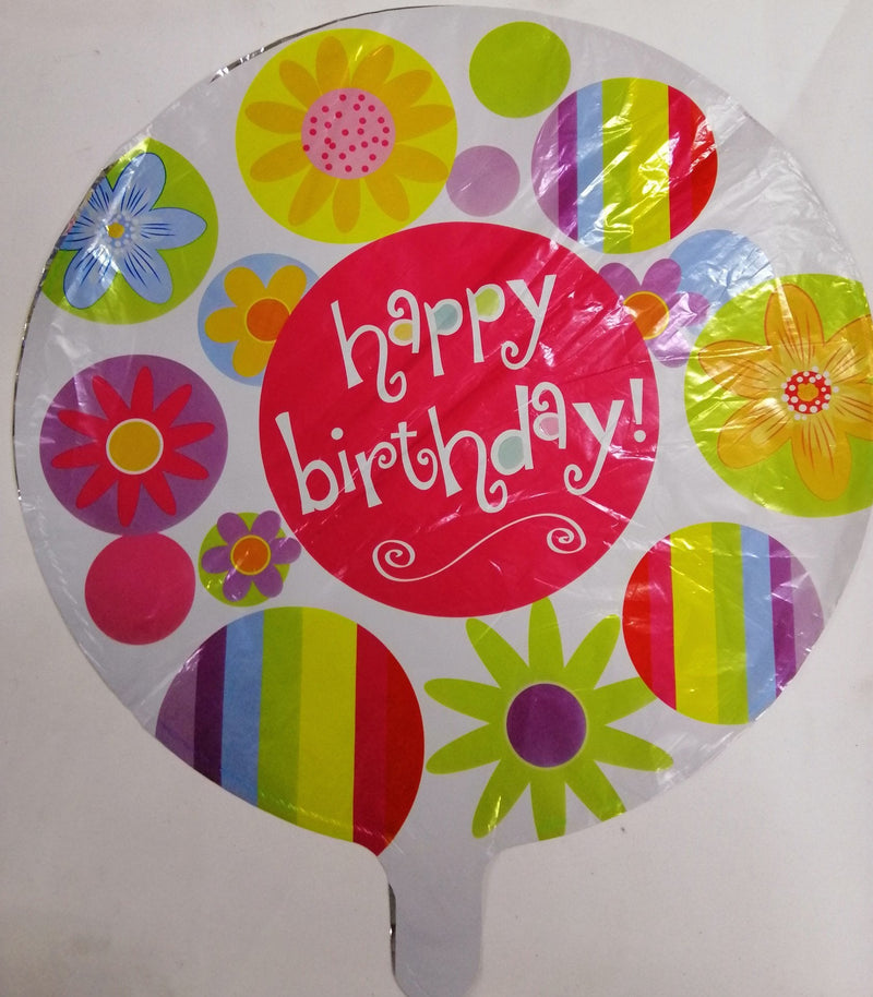 Foil Balloon Round Happy Birthday (Generic)