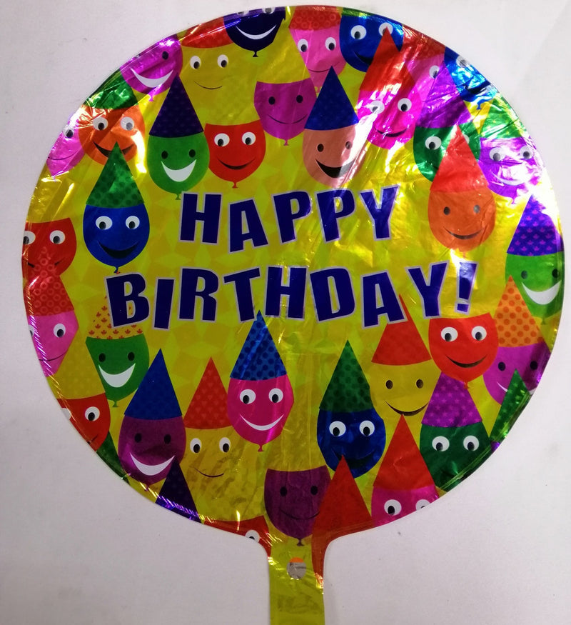 Foil Balloon Round Happy Birthday (Generic)