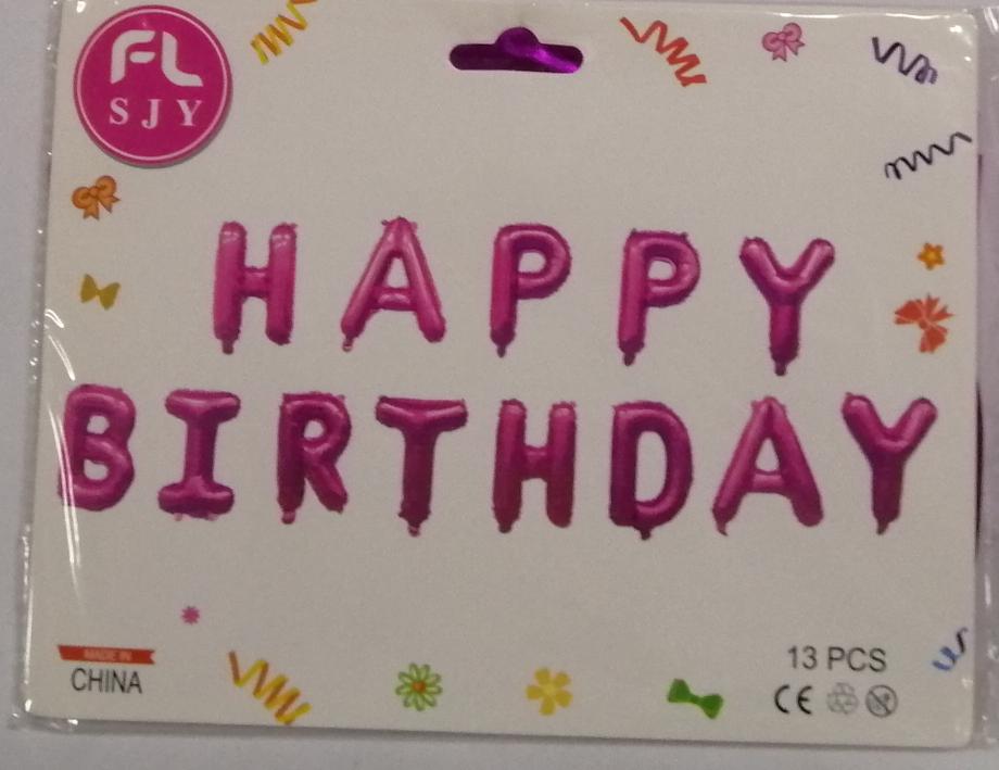Foil Balloons Happy Birthday Letter Set