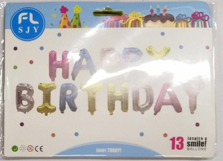 Foil Balloons Happy Birthday Letter Set