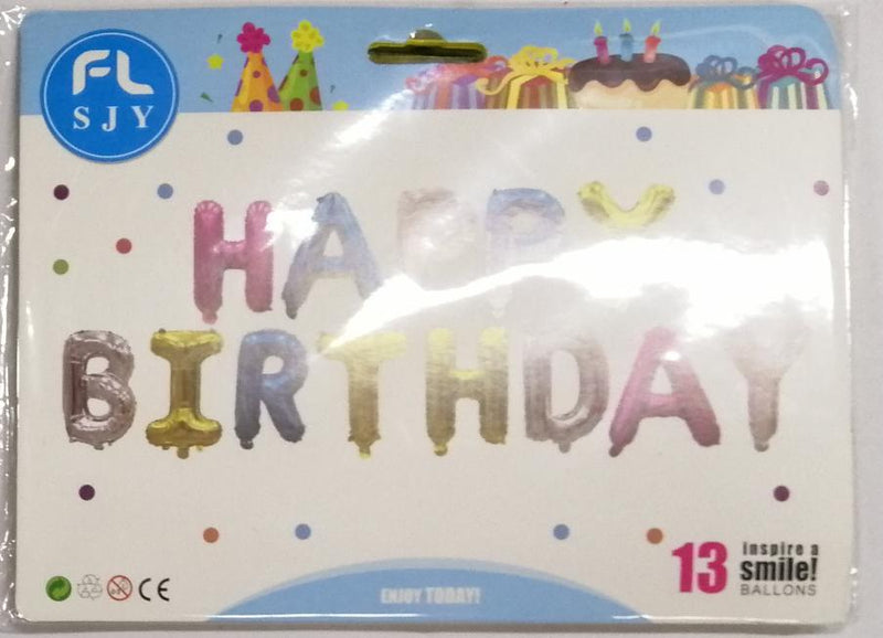 Foil Balloons Happy Birthday Letter Set