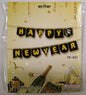 Banner Happy New Year Black and Gold
