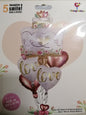 Foil Balloons Weeding Cake Love Heart (5in1)