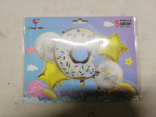 Foil Balloon Set Donut (5in1)