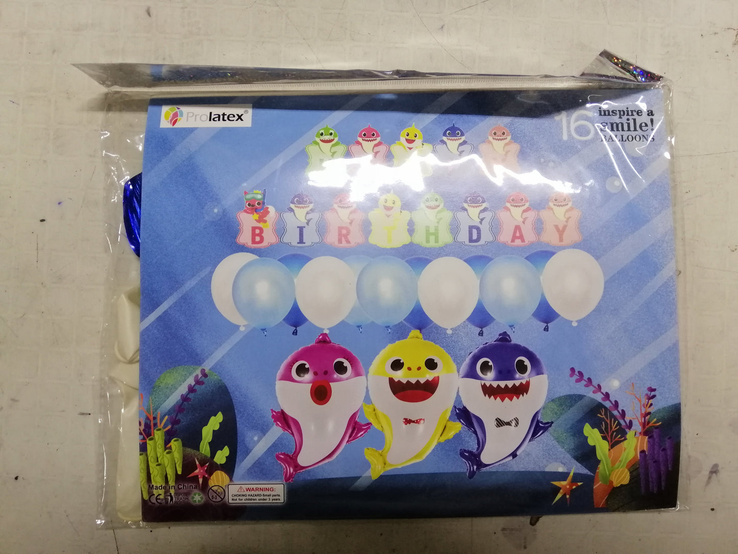 Foil Balloons Set Baby Shark (16in1)