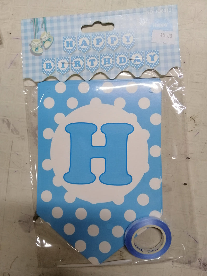 Banner Happy Birthday Polka Dots