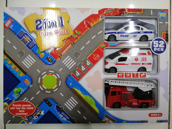 Toy Car Police and Fire City Suits (2in1)