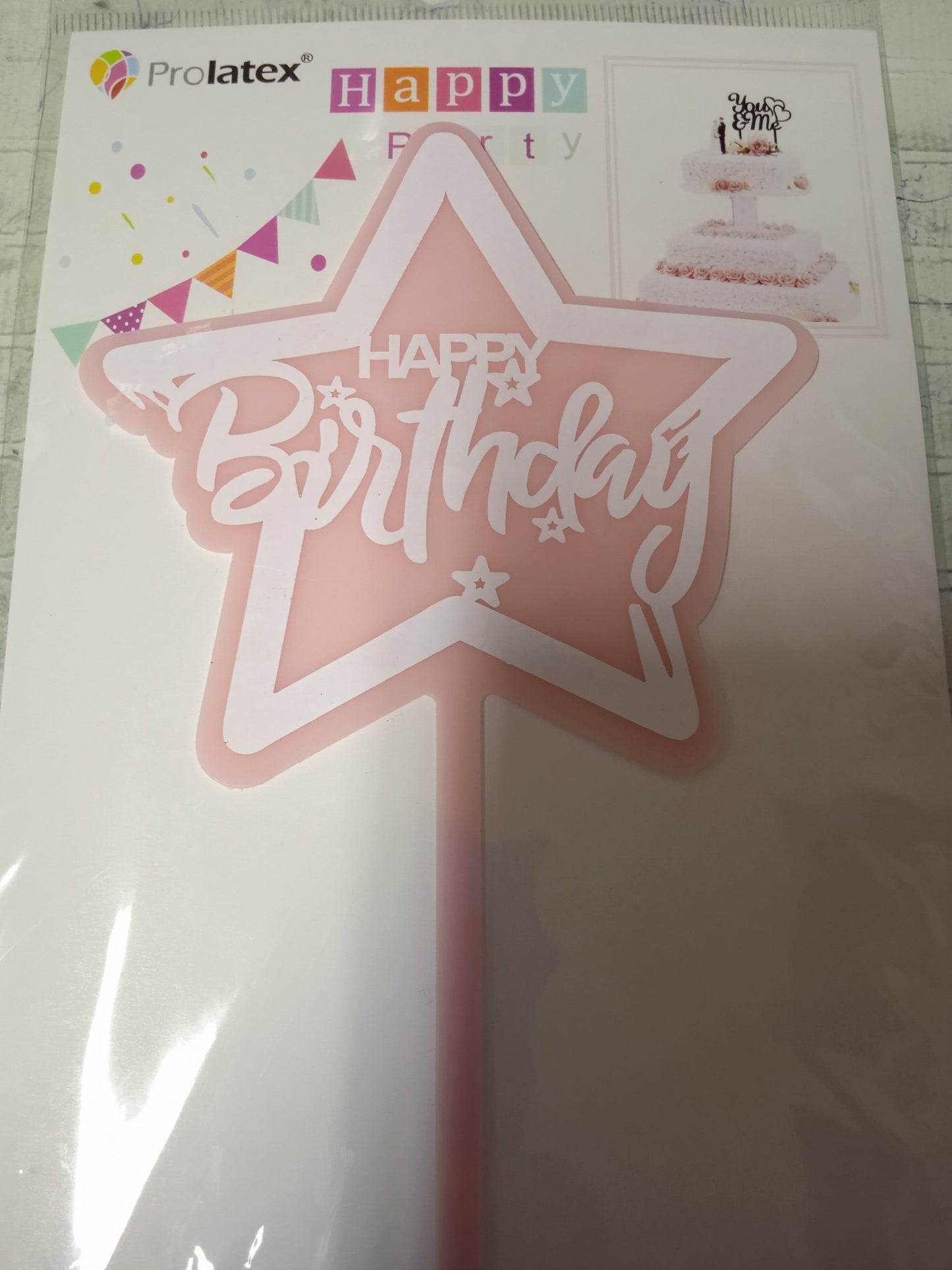 Cake Topper Acrylic Star