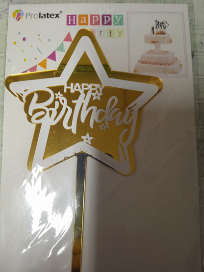Cake Topper Acrylic Star