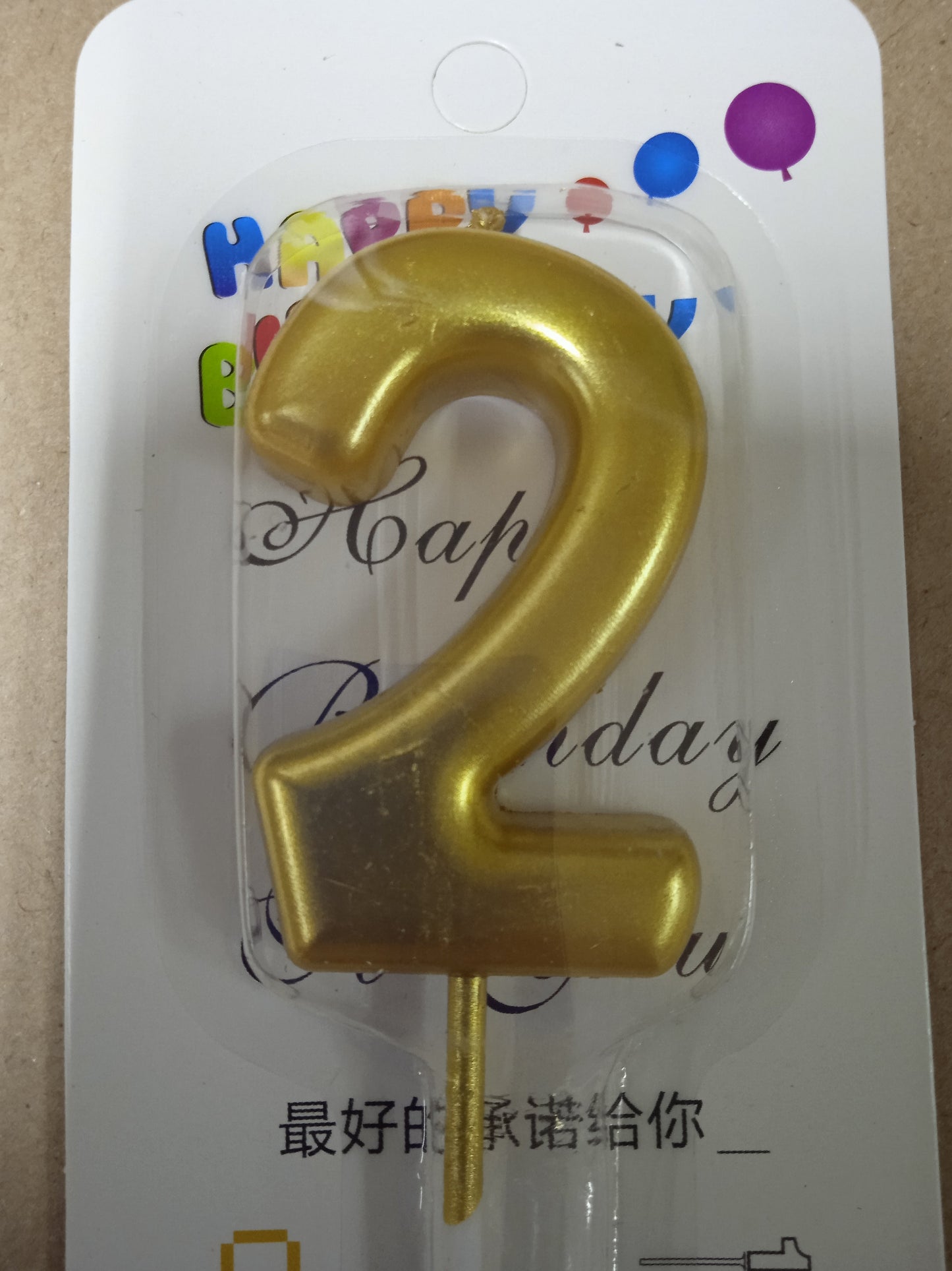 Candle Gold Number Big