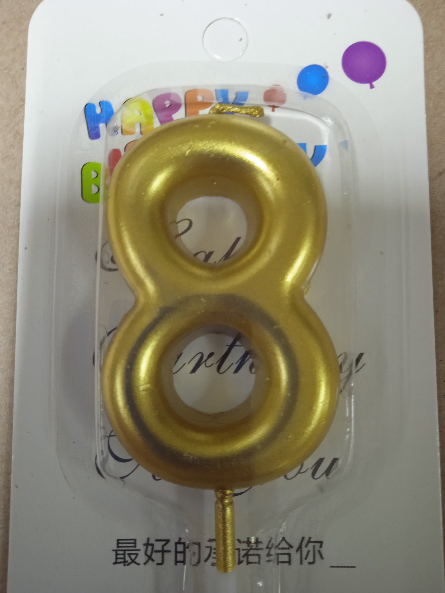 Candle Gold Number Big