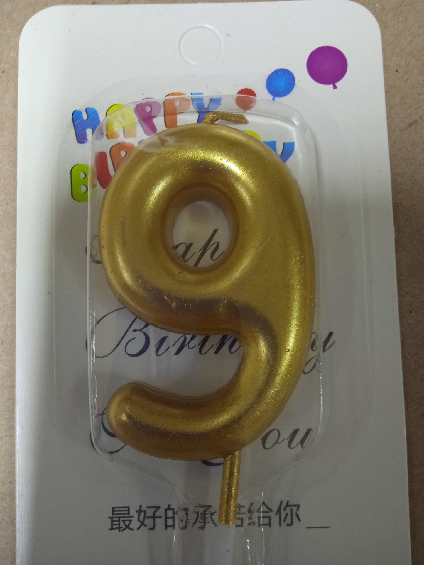 Candle Gold Number Big