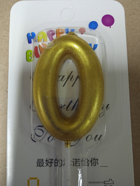 Candle Gold Number Big