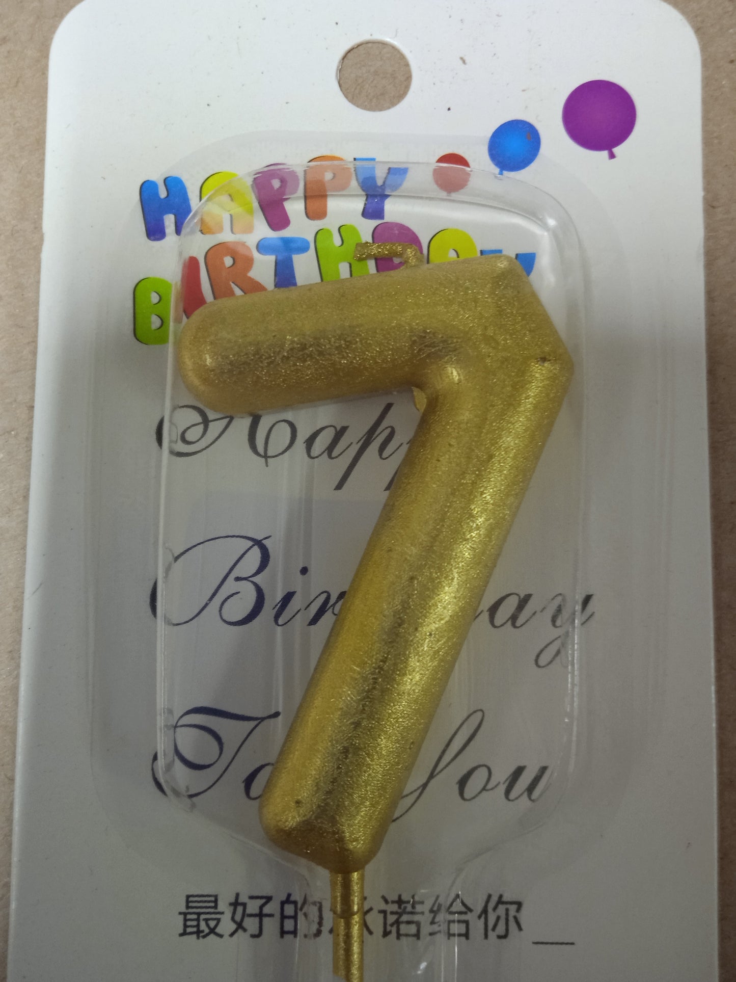 Candle Gold Number Big