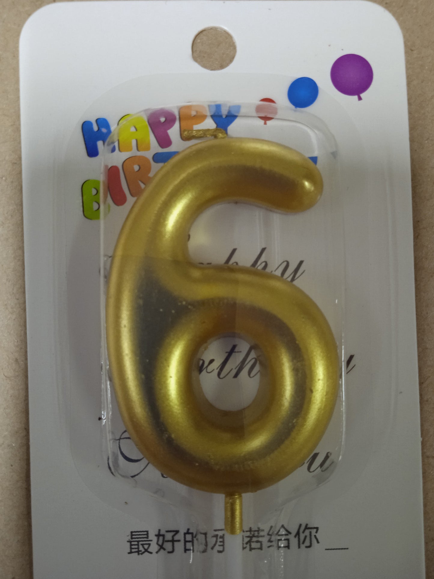 Candle Gold Number Big