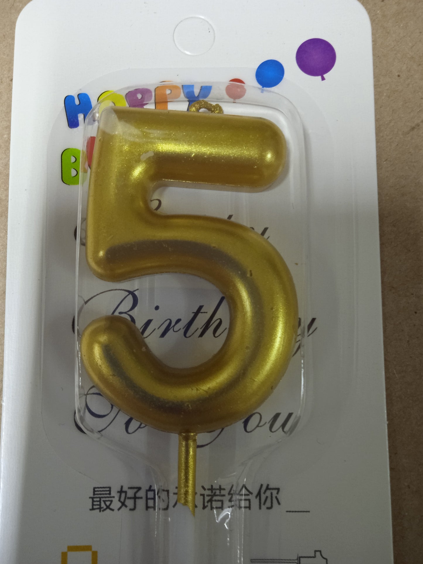 Candle Gold Number Big