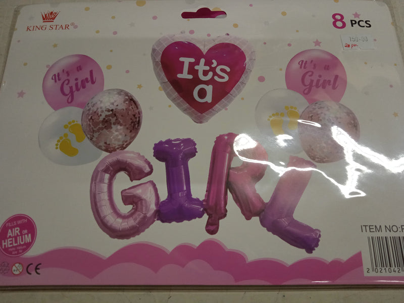 Foil Balloon Set (5in1) Baby Girl