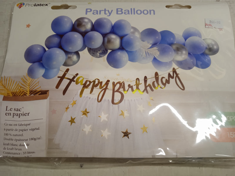 Balloon Set Happy Birthday Cursive with Banner (35pcs)