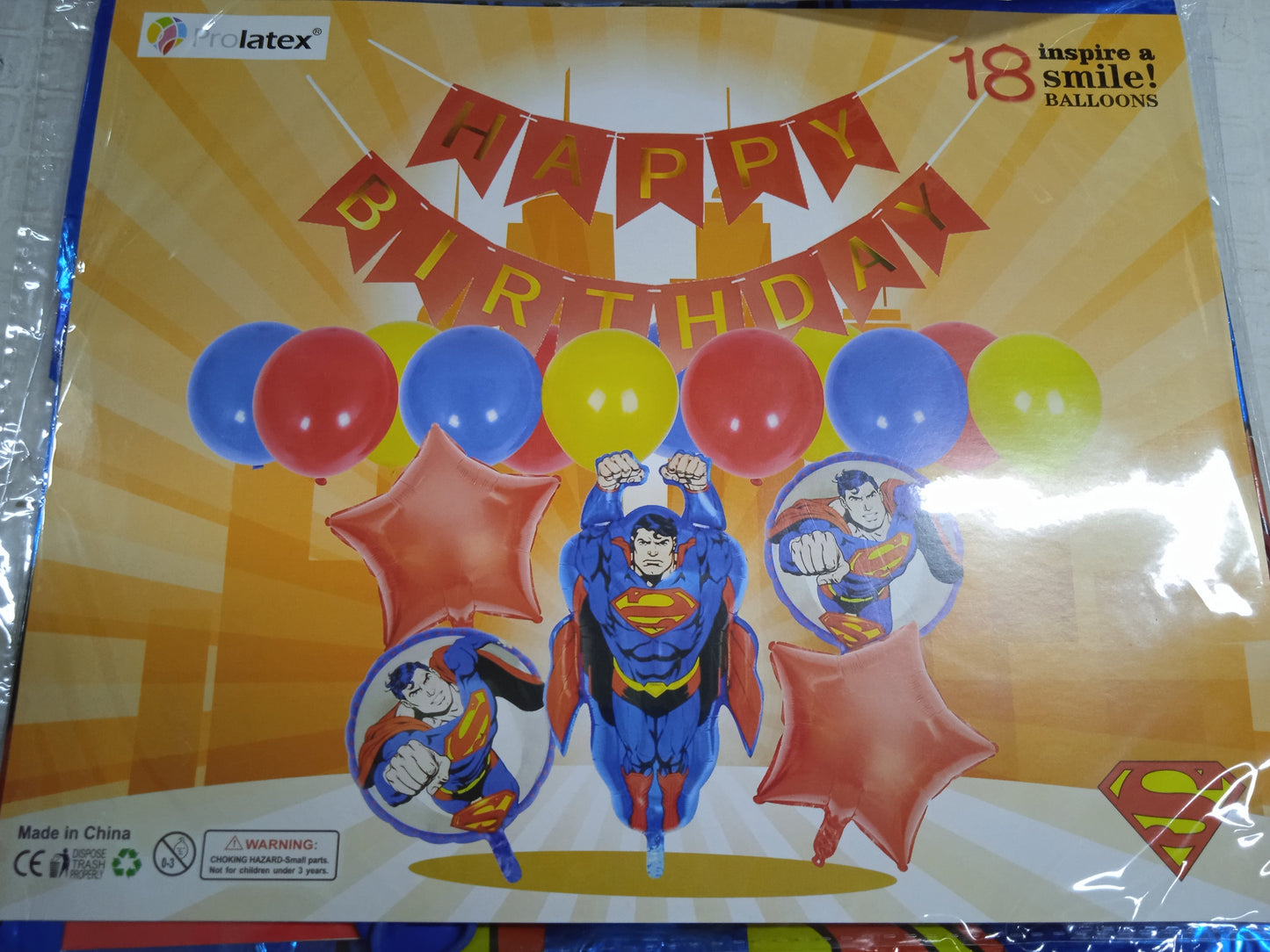 Foil Balloons with Banner Happy Birthday with Different Character