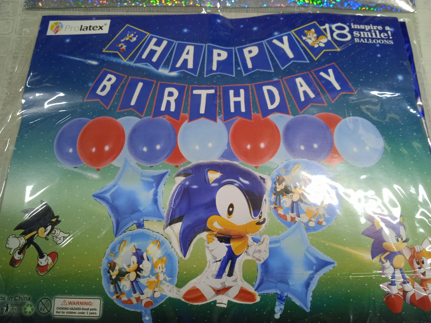 Foil Balloons with Banner Happy Birthday with Different Character