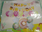 Foil Balloons with Banner Happy Birthday with Different Character