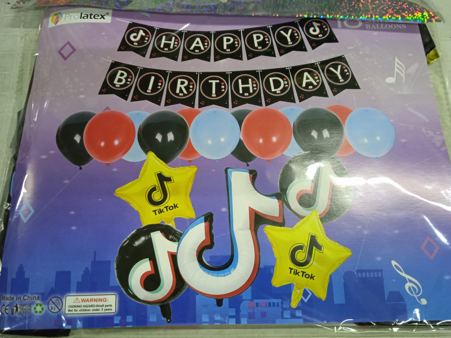 Foil Balloons with Banner Happy Birthday with Different Character
