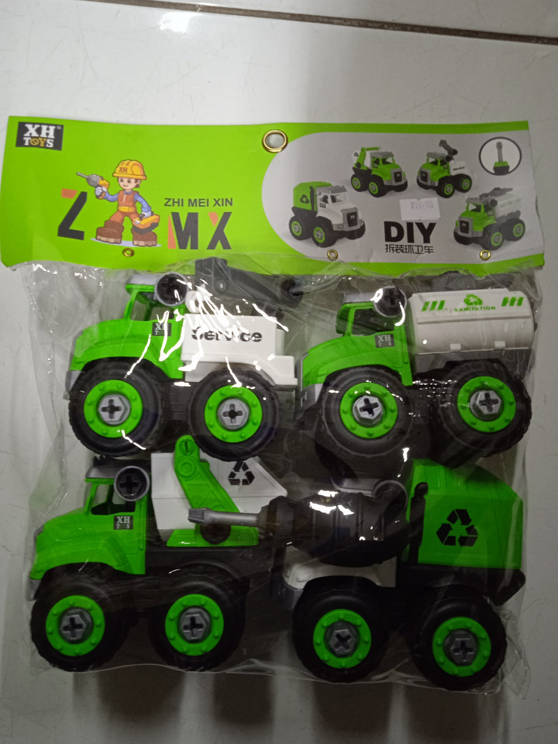 Toy Trucks Zhi Mei Xin DIY Vehicle (4in1) Assorted