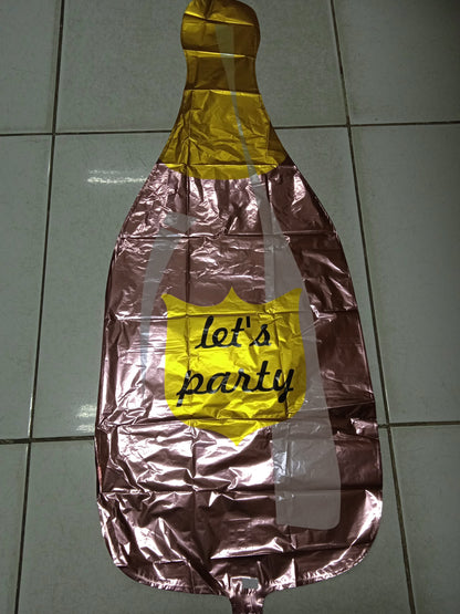 Foil Balloon Champagne Bottle