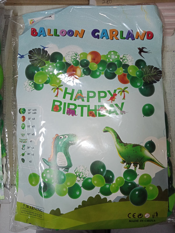 Banner Dinosaur Balloon Garland Set